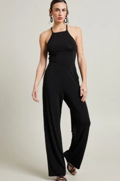 Tuta con scollo all'americana - Nero