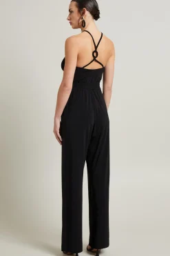 Tuta con scollo all'americana - Nero