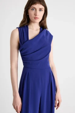 Tuta drappeggiata in cady - Bluette