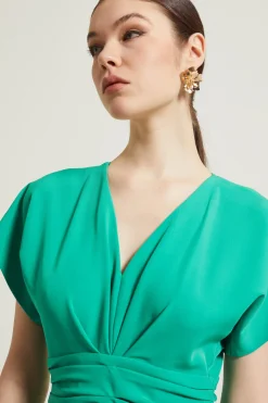Tuta fluida in cady - Verde Prato