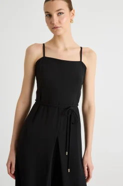 Tuta in crepe - Nero