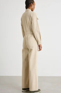 Tuta in drill con tasche - Beige