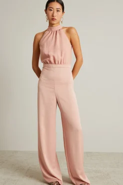 Tuta in enver satin - Rosa Antico