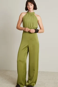Tuta in enver satin - Verde Pistacchio