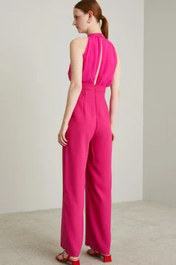 Tuta in envers satin - Fucsia