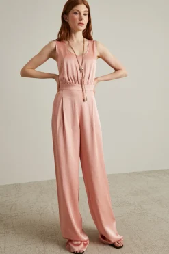 Tuta in envers satin - Rosa
