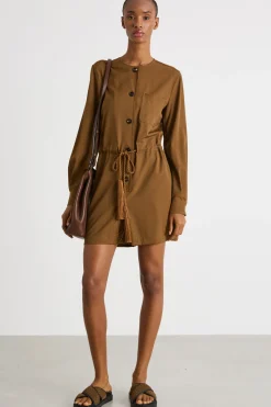 Tuta in gabardina - Marrone