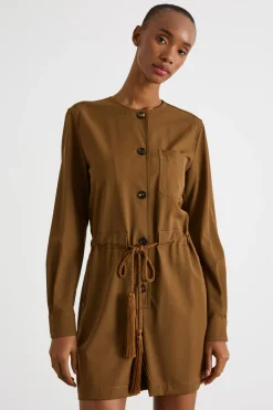 Tuta in gabardina - Marrone