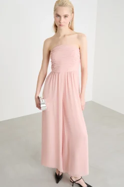 Tuta in georgette con coprispalle - Rosa