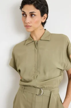 Tuta in georgette stretch - Verde