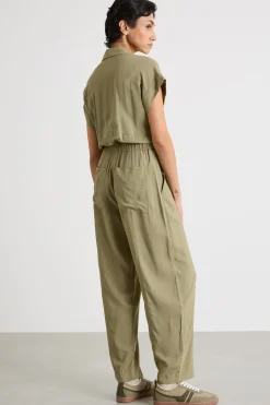 Tuta in georgette stretch - Verde
