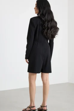 Tuta in jersey crepe - Nero