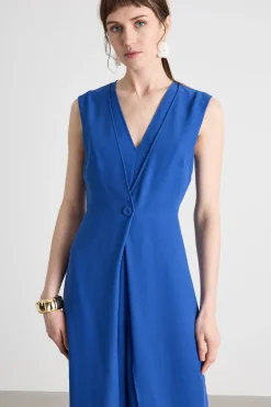 Tuta in raso opaco - Bluette