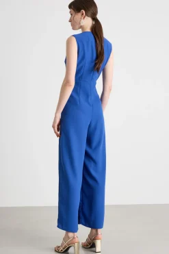 Tuta in raso opaco - Bluette