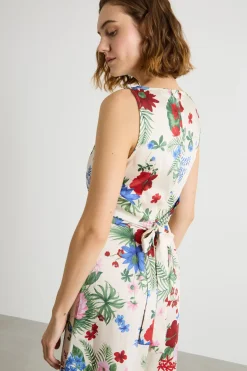 Tuta in twill con nastri - Bianco