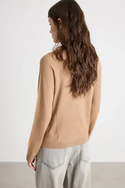Twin set con scollo tondo - Cammello