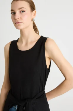 Twin set con scollo tondo - Nero