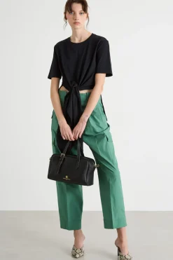 Wrap T-shirt in jersey - Nero